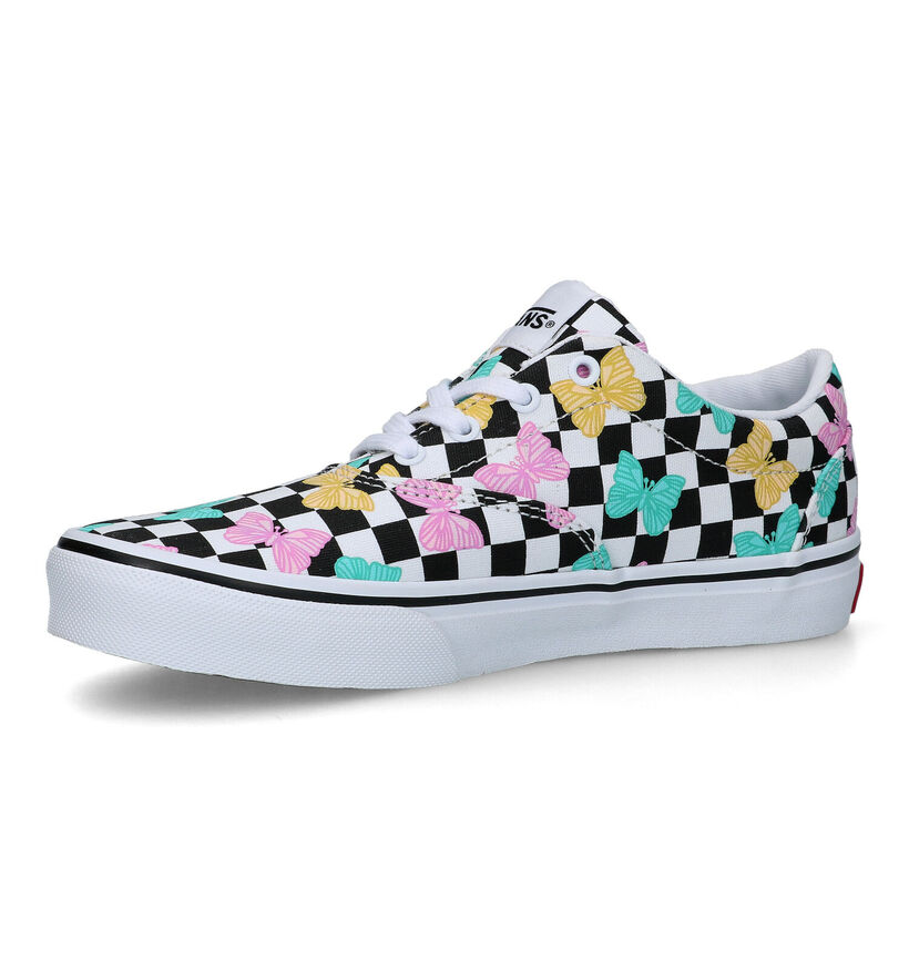 Vans Doheny Butterfly Checkrbrd Witte Sneakers voor meisjes (321073)