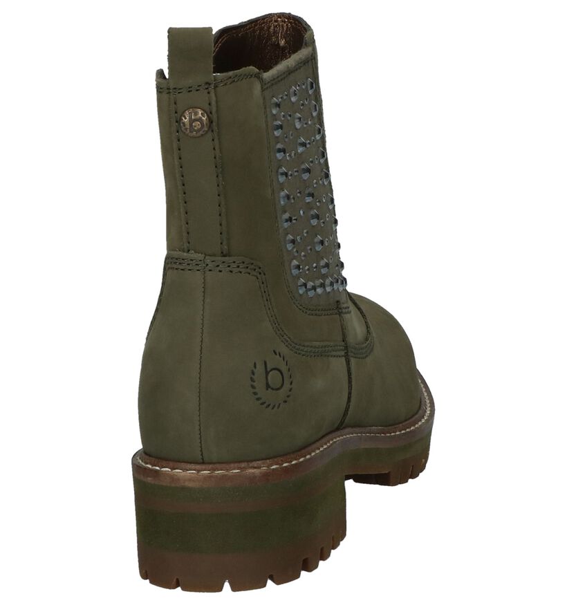 Kaki Boots met Rits Bugatti in nubuck (223725)