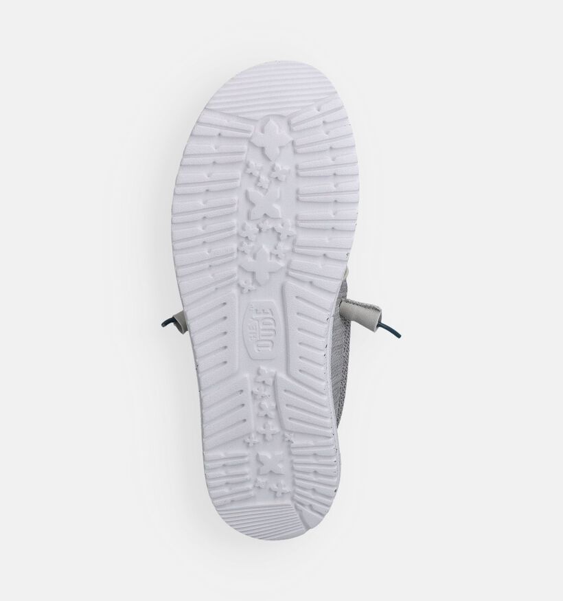 HEYDUDE Wally Stretch Sox Chaussures &agrave; enfiler en Gris pour hommes (370087) - pour semelles orthop&eacute;diques