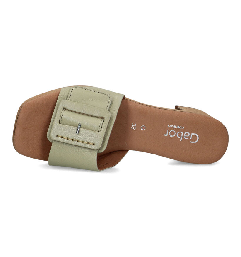 Gabor Comfort Nu-pieds mules en Vert pour femmes (324816)