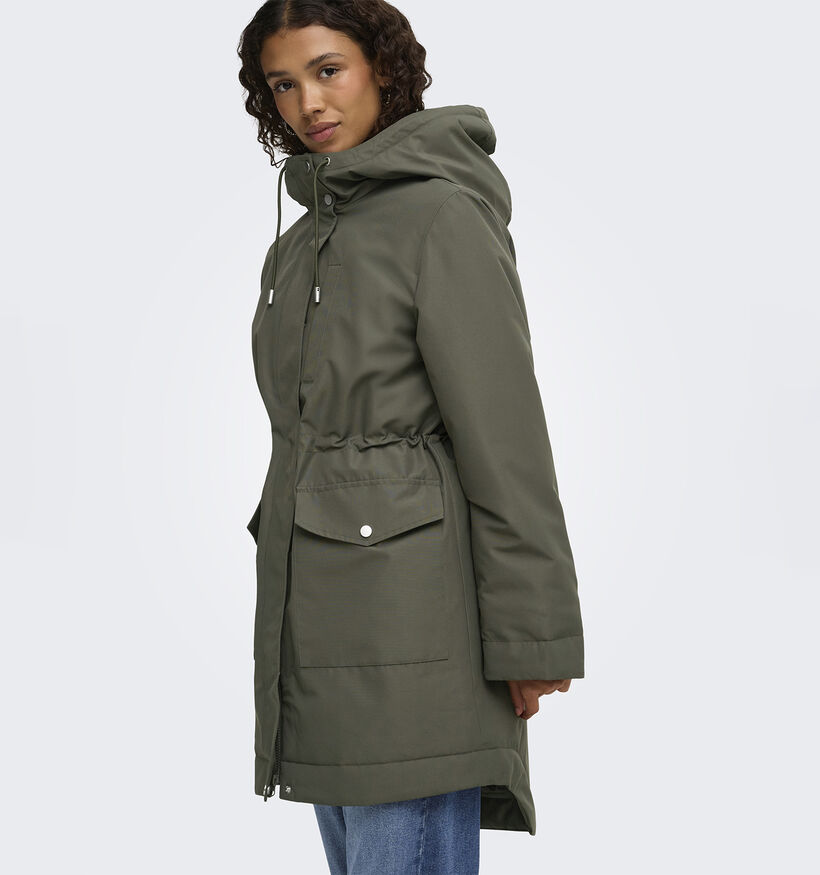 JDY Valencia Manteau Long en Vert fonc&eacute; pour femmes (378330)