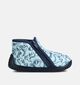 Milo & Mila Dino Pantoufles en Bleu pour gar&ccedil;ons (374934) - pour semelles orthop&eacute;diques