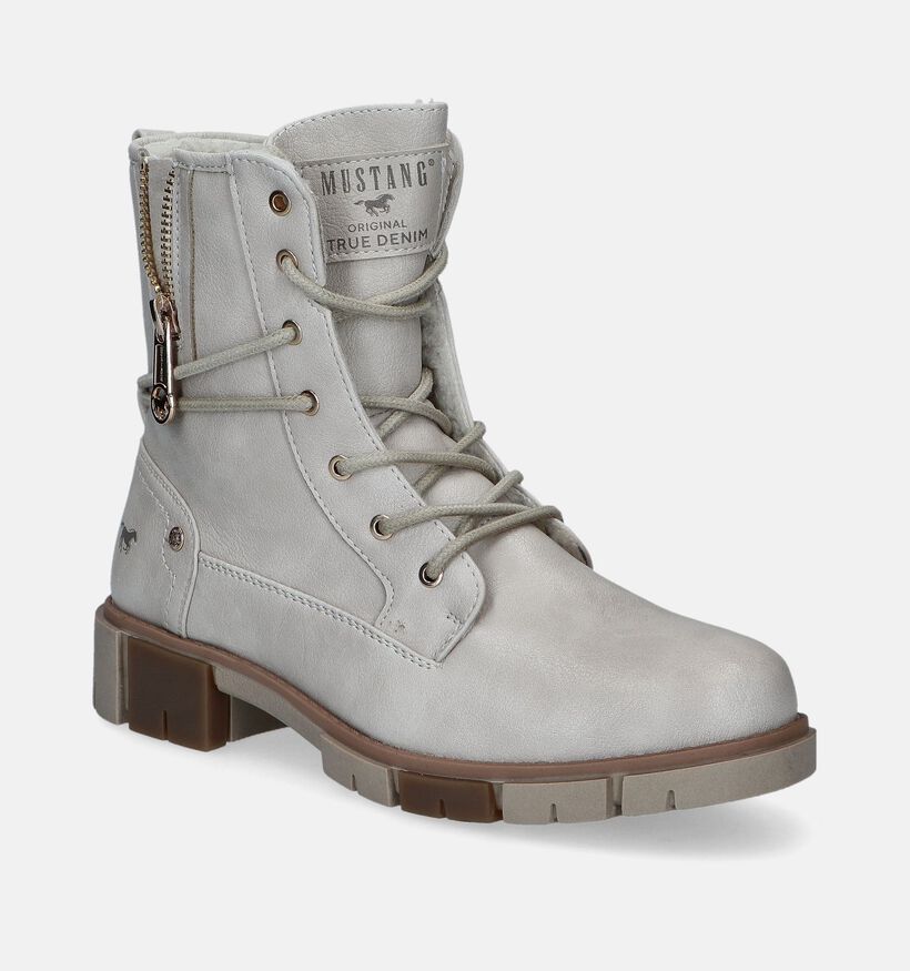 Mustang Ecru Bottines voor dames (347379)