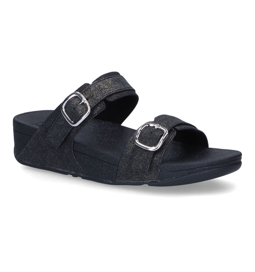 FitFlop Lulu Sparkle Zwarte Slippers in kunststof (302646)