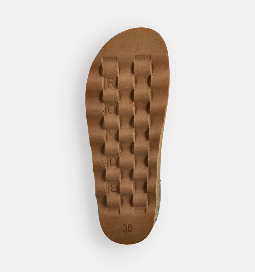 Rohde Groene Open Pantoffels voor dames (364830) - geschikt voor steunzolen