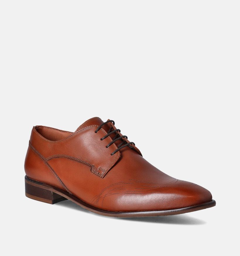 Ambiorix Modena Chaussures à lacets habillée en Cognac pour hommes (356026)
