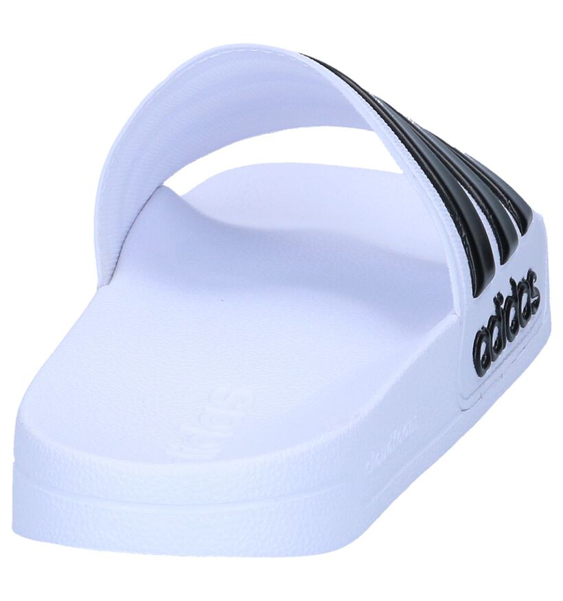 adidas Adilette Claquettes de piscine en Blanc en synthétique (290835)