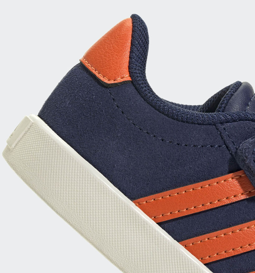 adidas VL Court 3.0 Blauwe/Oranje Sneakers voor jongens, meisjes (366068) - geschikt voor steunzolen
