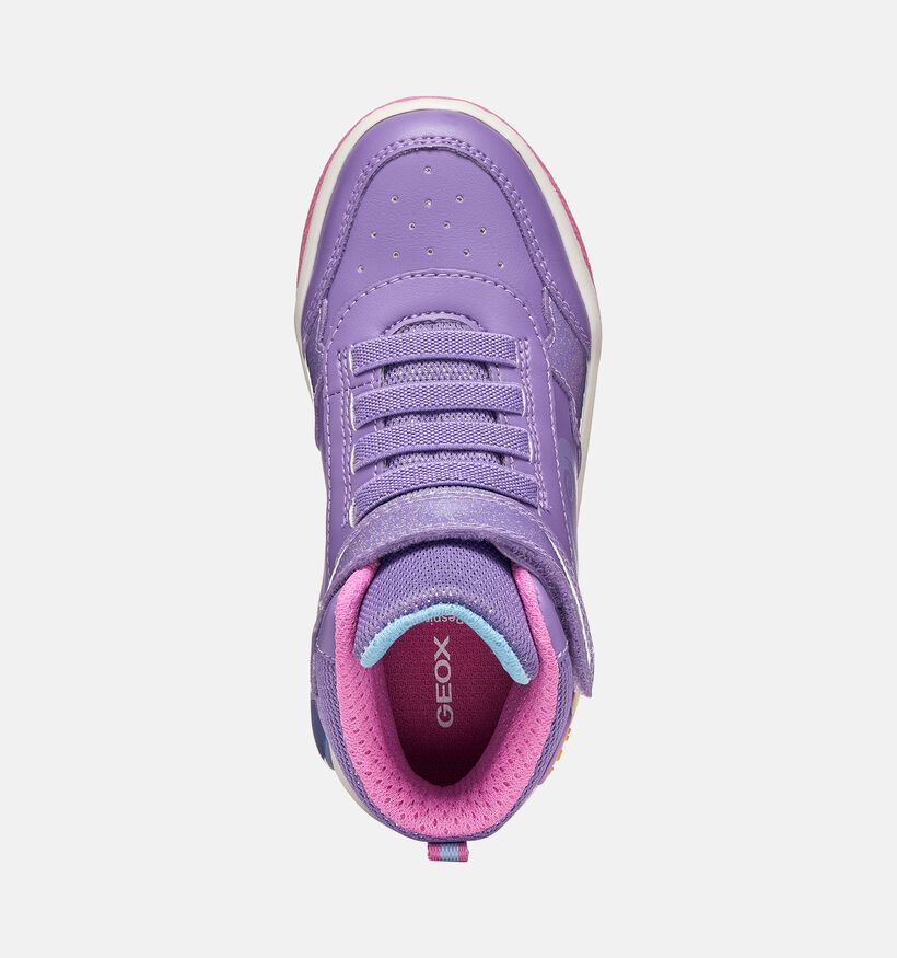 Geox Inek Baskets montantes en Fuchsia pour filles (376255) - pour semelles orthop&eacute;diques
