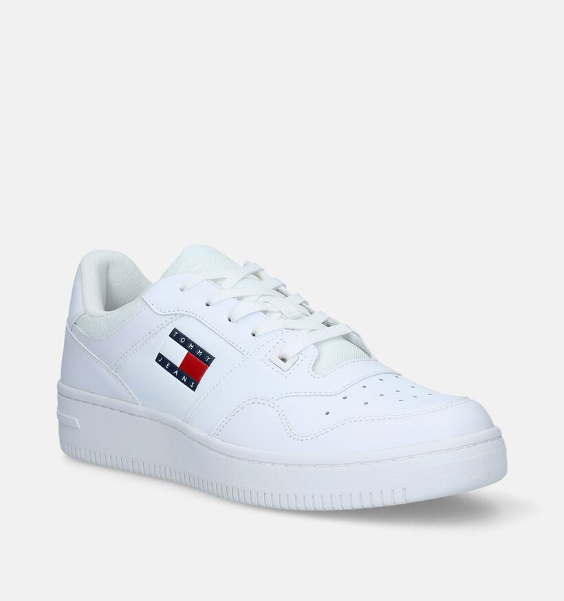 Tommy Hilfiger TJM Retro Witte Sneakers voor heren (334095) - geschikt voor steunzolen