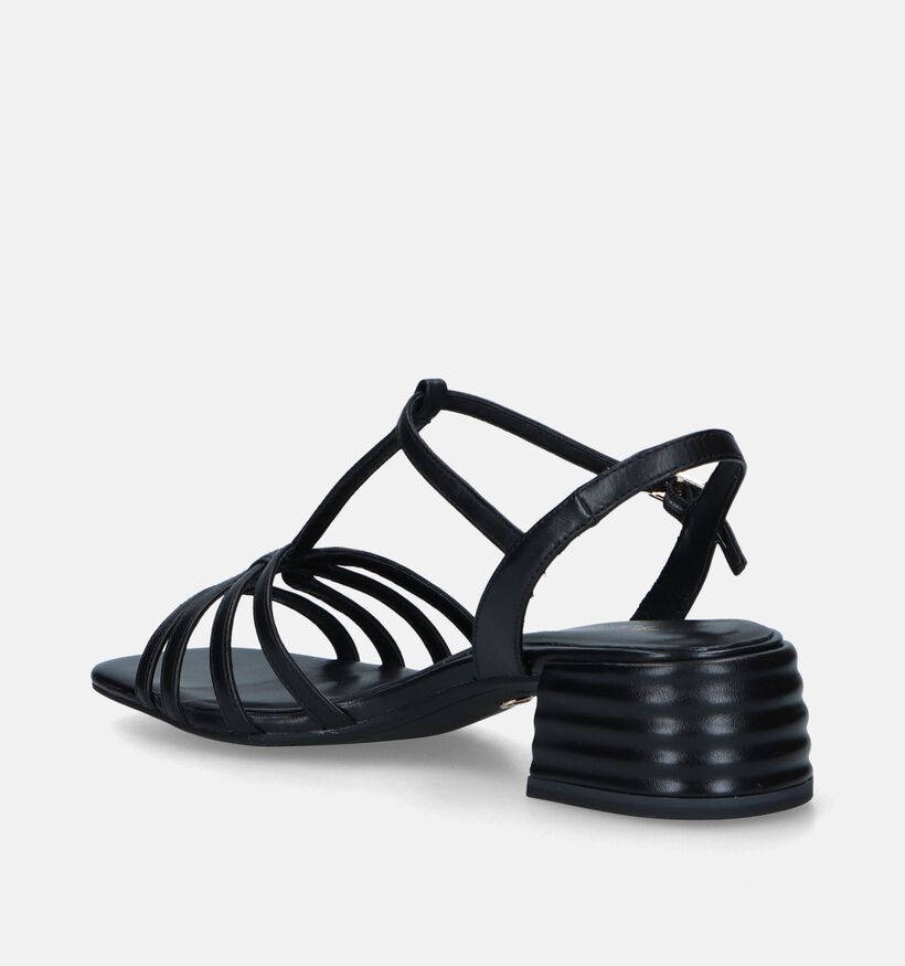 Tamaris Sandales avec talon carré en Noir pour femmes (338290)