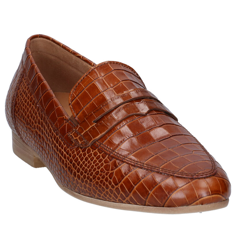 Gabor OptiFit Loafers en Cognac en cuir (282294)