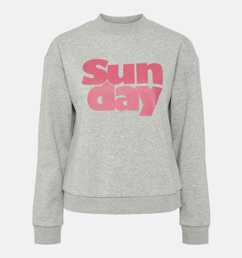 Pieces Pyra Printe Grijze Sweater voor dames (349429)