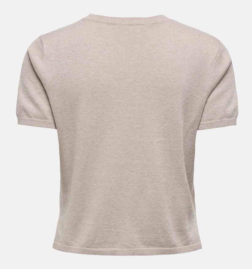 JDY Bodil Knit Beige T-shirt Korte Mouwen voor dames (359941)