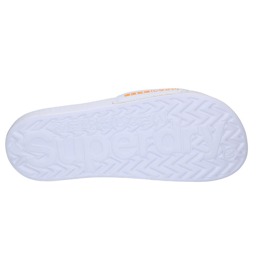 Superdry Claquettes en Blanc en simili cuir (287827)