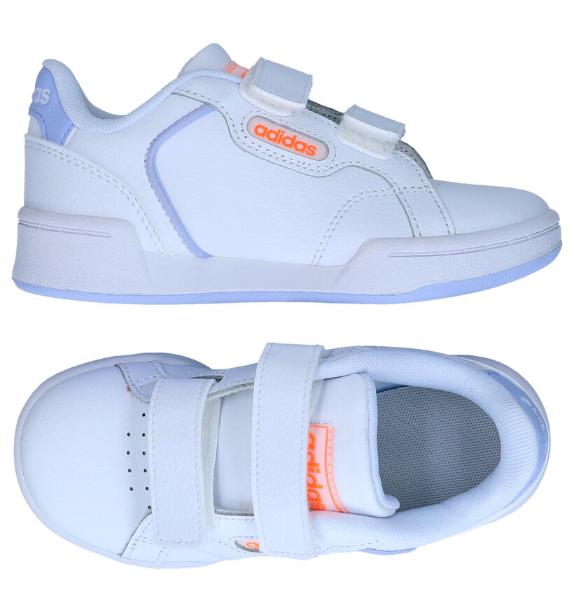 adidas Roguera C Baskets à velcro en Blanc pour filles (293307) - pour semelles orthopédiques