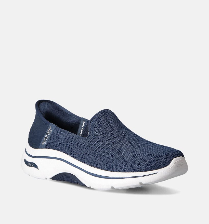 Skechers Go Walk Arch Fit Delora Chaussures sans lacets en Bleu pour femmes (351915) - pour semelles orthopédiques