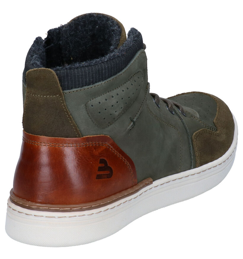 Bullboxer Baskets montantes en Vert kaki en cuir (296502)