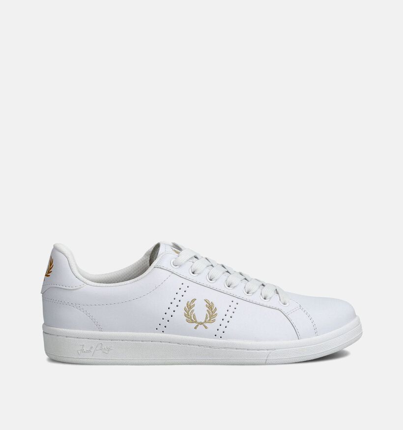 Fred Perry Witte Veterschoenen voor heren (342531) - geschikt voor steunzolen