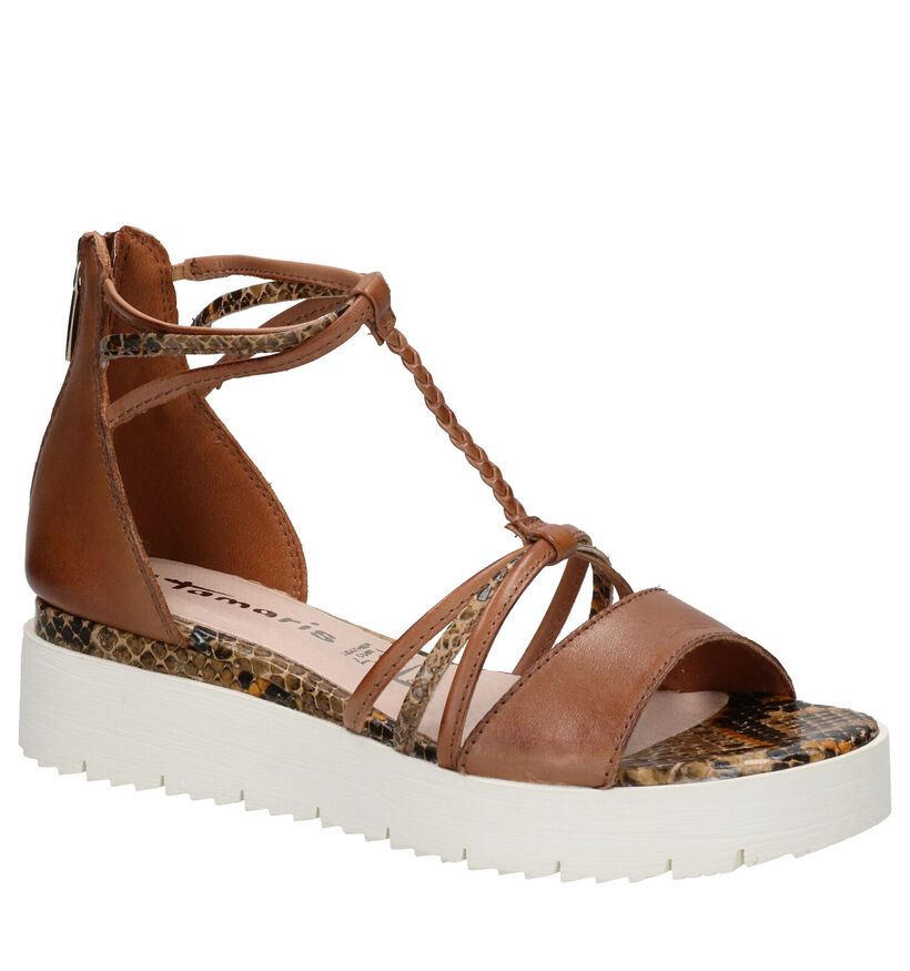 Tamaris TOUCH it Sandales en Cognac en simili cuir (269744)