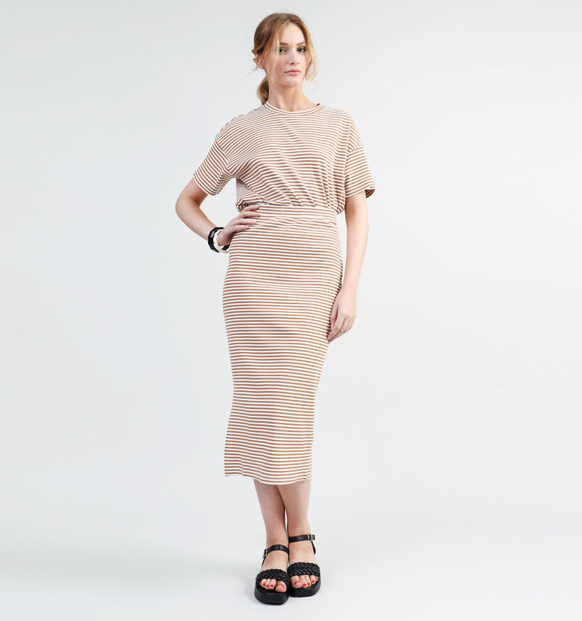 Vila Jada Bruin Gestreepte Pencil Rok voor dames (334635)