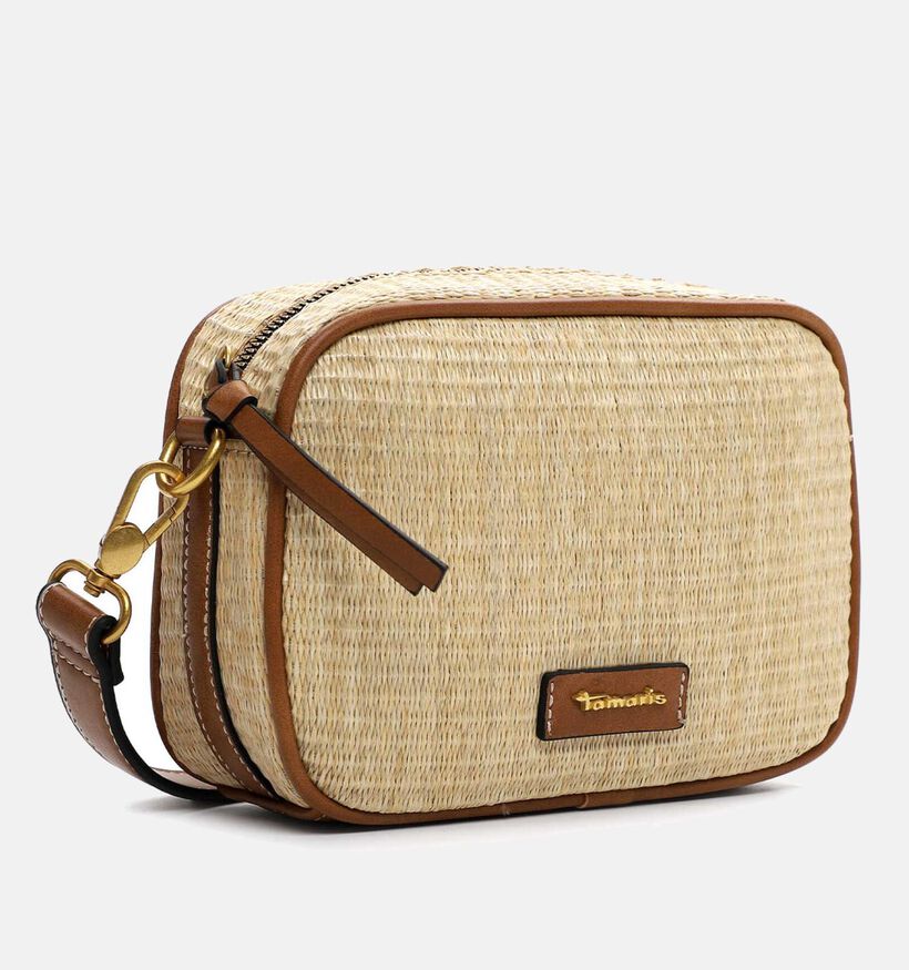 Tamaris Fernanda Beige Raffia Crossbodytas voor dames (355689)