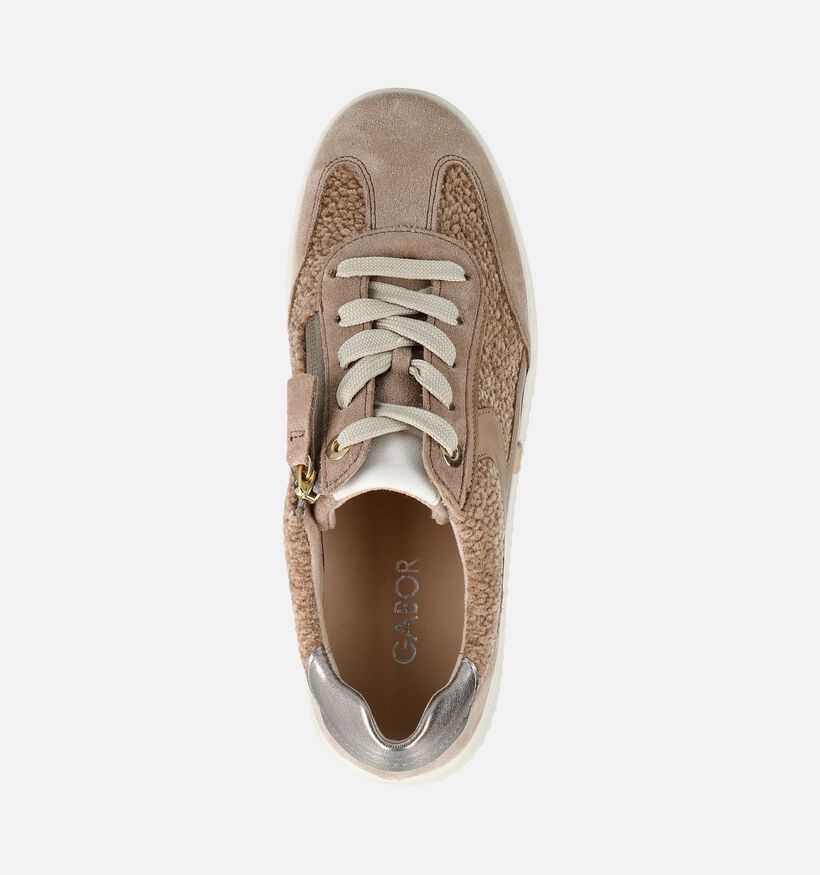Gabor Baskets en Beige pour femmes (376984) - pour semelles orthop&eacute;diques