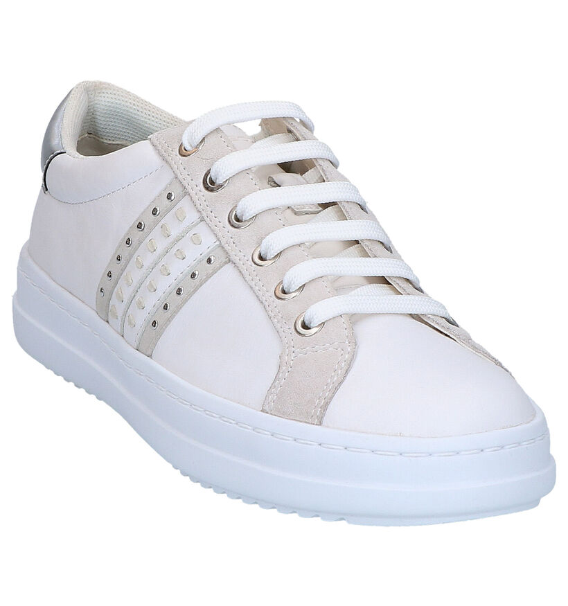 Geox Chaussures à lacets en Blanc en cuir (266855)