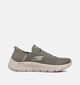 Skechers GO WALK FLEX GRAND ENTRY Kaki/Grijze Sneakers voor dames (359705)