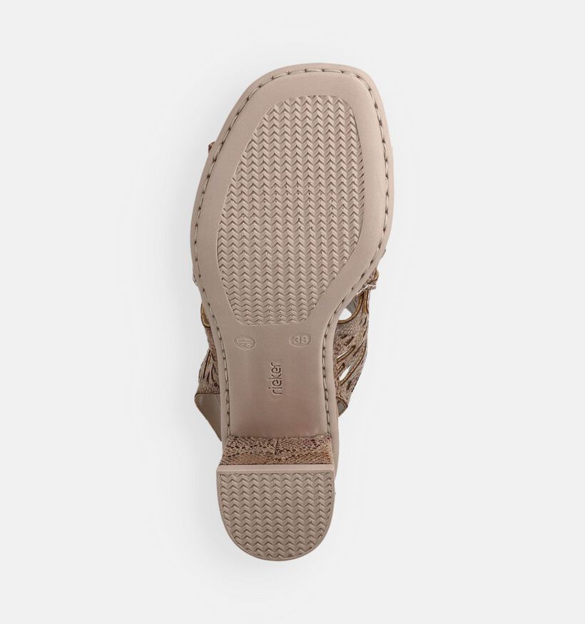 Rieker Gouden Enkelpumps Open Hiel voor dames (370413)