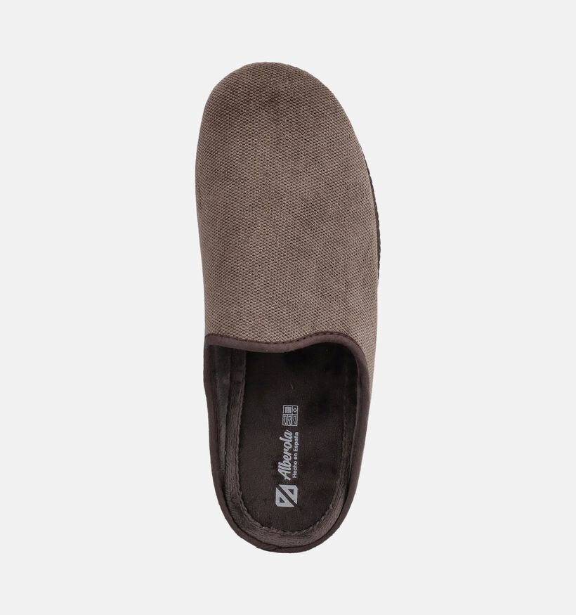 Alberola Taupe Open Pantoffels voor heren (381337)
