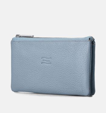 Crinkles Portemonnees Beige/Blauw