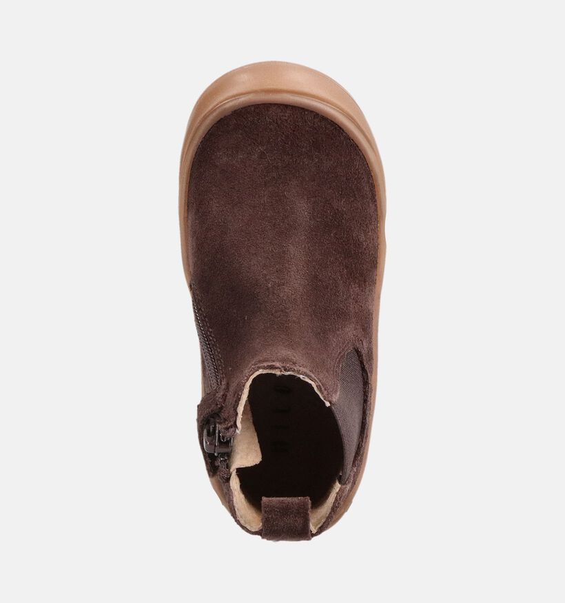 Milo & Mila Bottines Chelsea en Marron pour gar&ccedil;ons (380788) - pour semelles orthop&eacute;diques