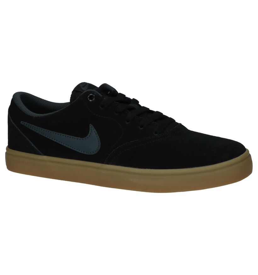 Nike SB Check Solar Zwarte Skateschoenen in daim (234062)