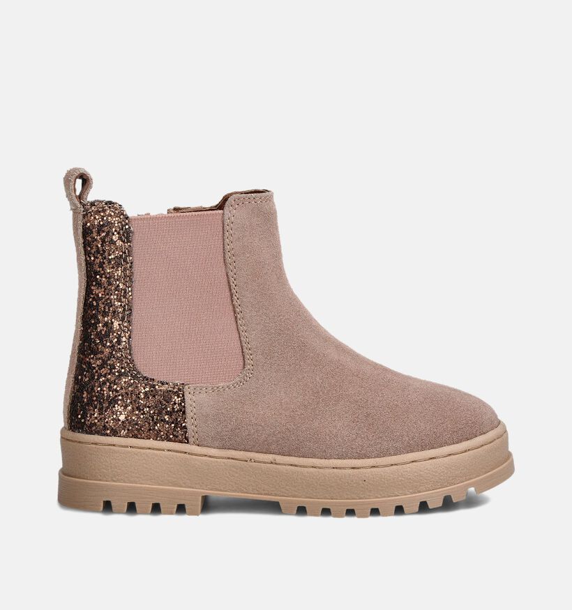 Milo & Mila Bottines Chelsea en Rose pour filles (363176)