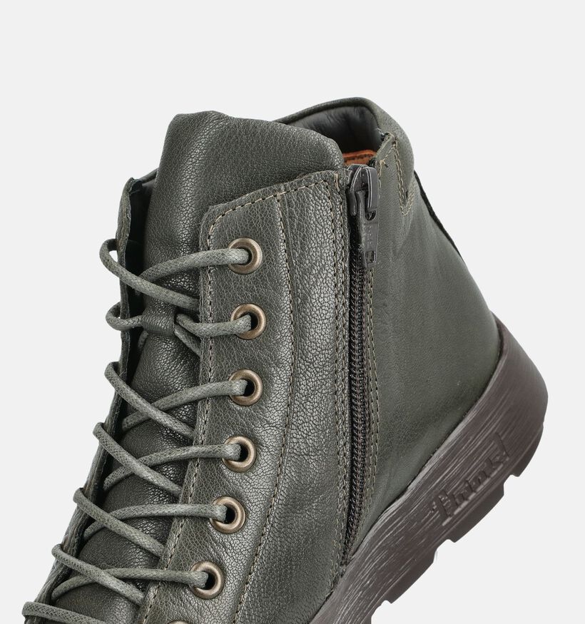 Think! Comoda Kaki Boots met Veters voor dames (381351) - geschikt voor steunzolen