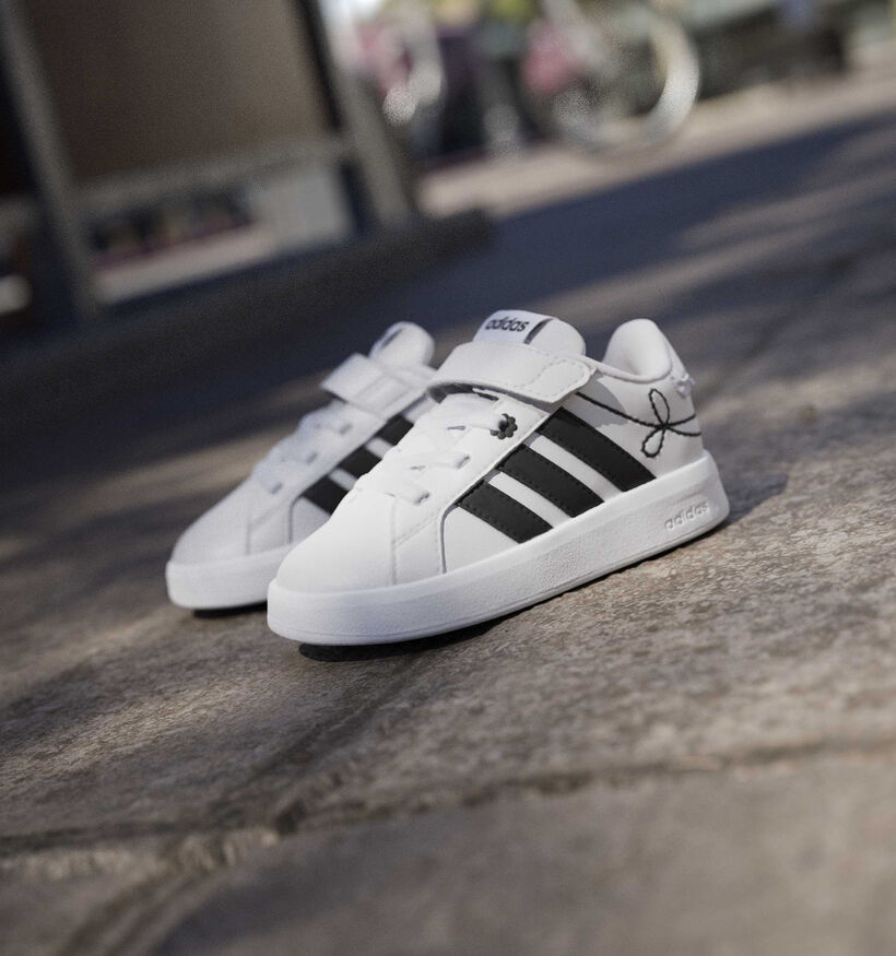 adidas Grand Court 3.0 Witte Sneakers voor meisjes (375411) - geschikt voor steunzolen