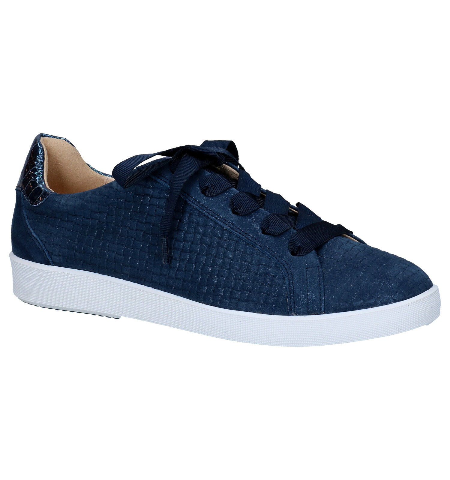 Donkerblauwe veterschoenen dames outlet
