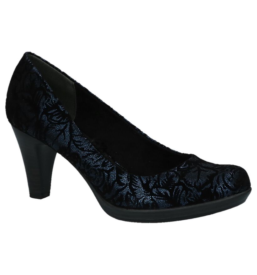 Marco Tozzi Escarpins classique en Bleu foncé en textile (222083)