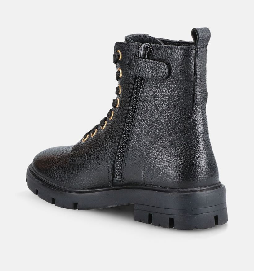 Little David Leopard Zwarte Veterboots voor meisjes (378830)
