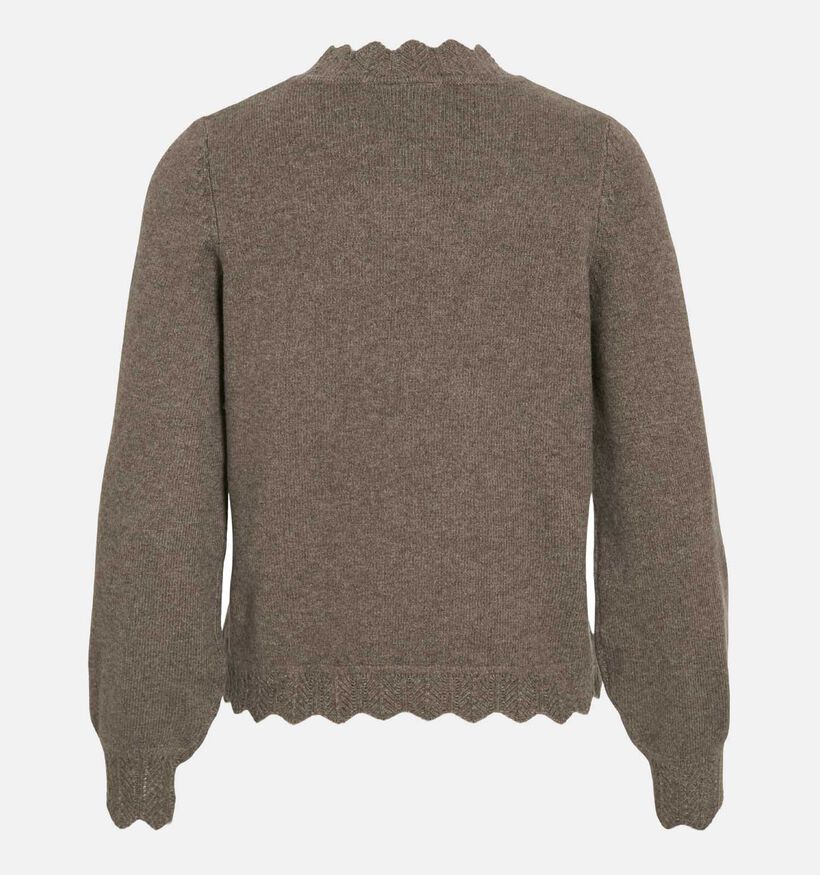 Vila Vinikolina O-Neck Donkerbruine Pull voor dames (361325)