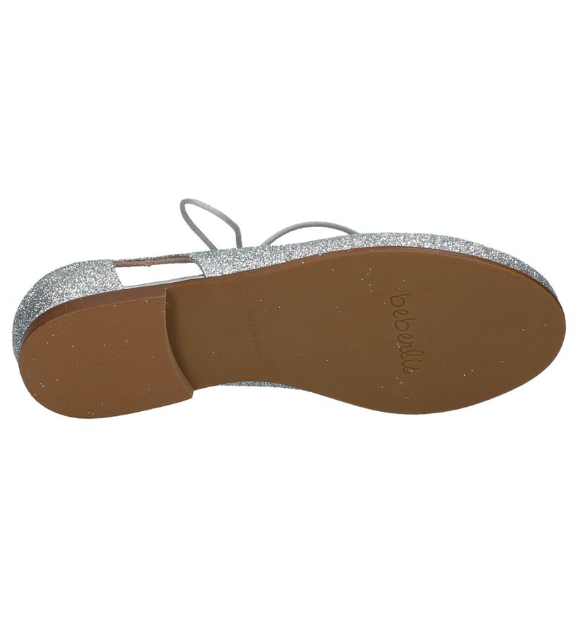 Beberlis Ballerines en Argent en textile (215986)