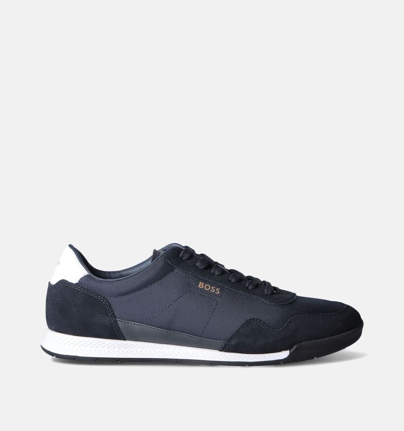 BOSS Titanium Blauwe Veterschoenen voor heren (349957) - geschikt voor steunzolen