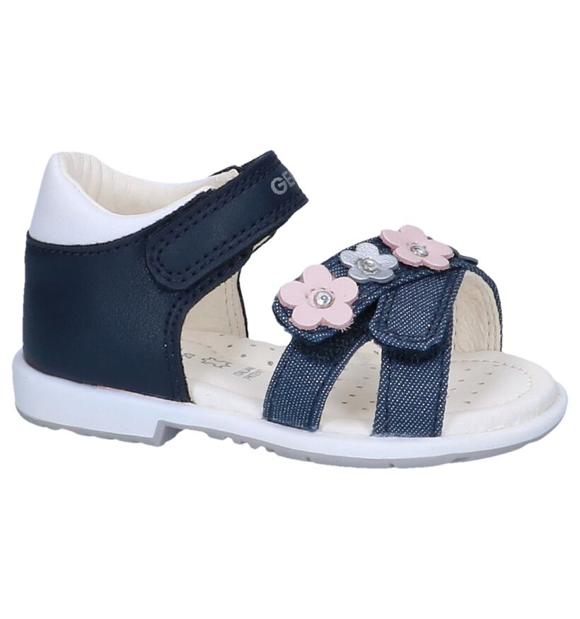 Geox Sandales pour bébé en Bleu foncé en cuir (245031)