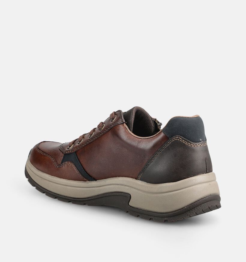 Rieker Donkerbruine Sneakers met Veter en Rits voor heren (376517) - geschikt voor steunzolen