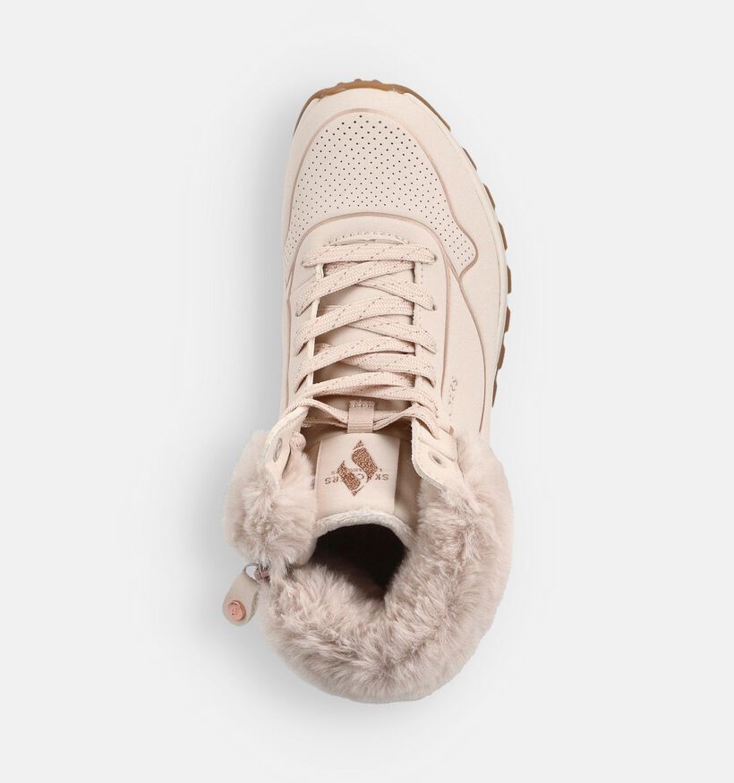 Skechers Uno Rugged Fall Shimmer Witte/Roze Boots met Veter voor dames (377984) - geschikt voor steunzolen