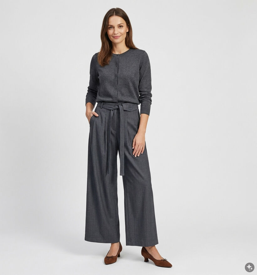 Ador&eacute; Myriam Pantalon classique en Gris pour femmes (384096)