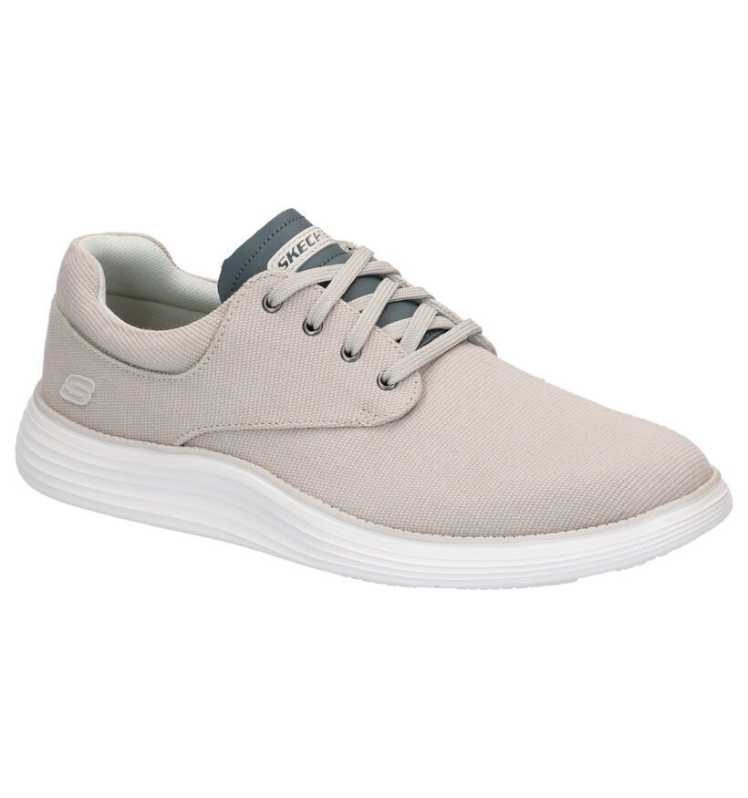 Skechers Status 2.0 Zwarte Veterschoenen in stof (272799)