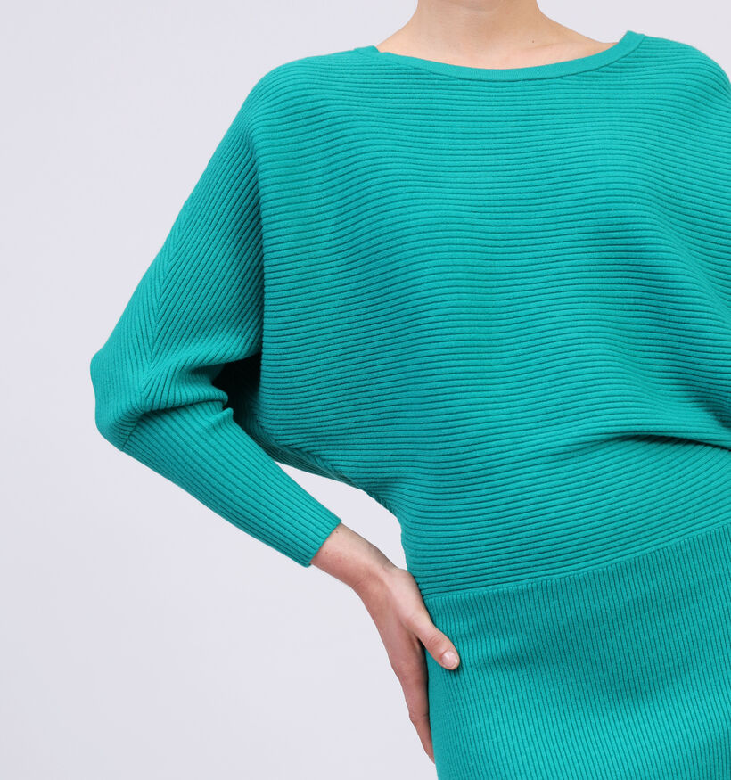 Expresso Groene Gebreide Jurk Ribbed voor dames (356945)