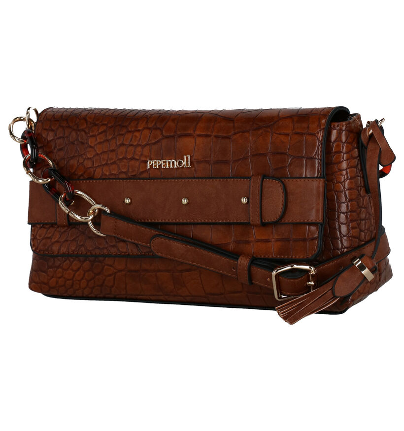 Pepe Moll Vegan Cognac Crossbody Tas in kunstleer (283579)